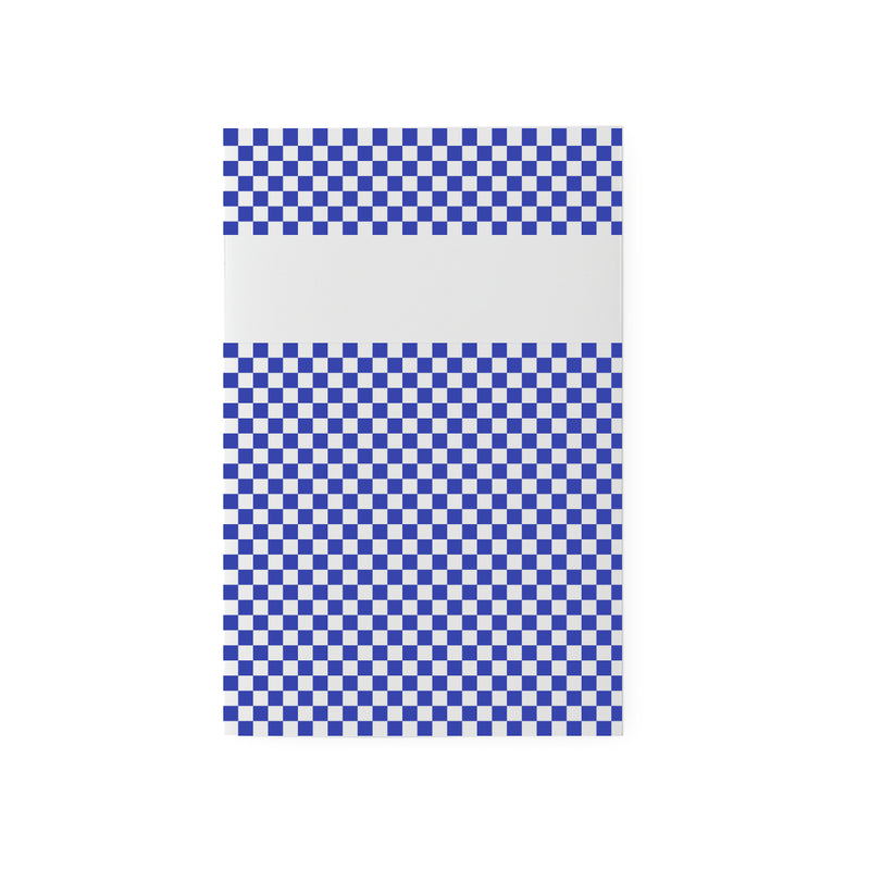 carnet de notes damier Bleu -Pantone 072