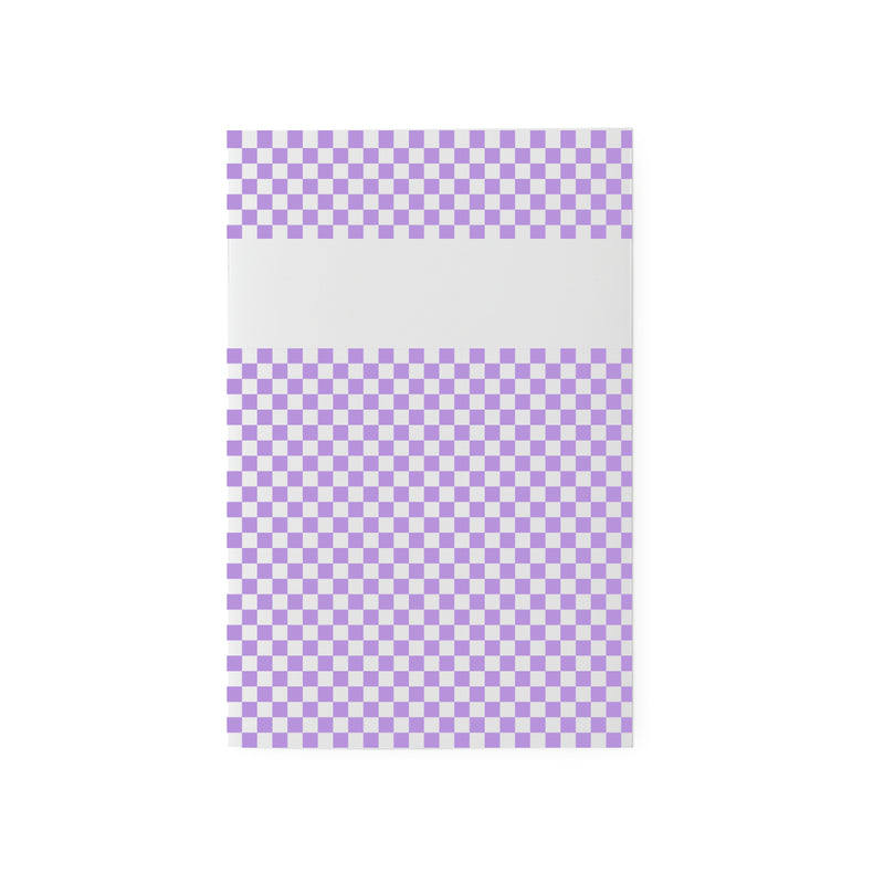 carnet de notes damier Mauve -Pantone 264