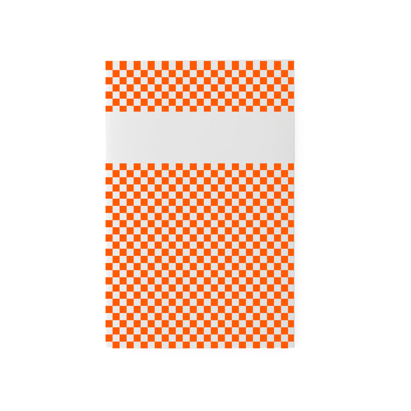 carnet de notes damier orange fluo -Pantone 805
