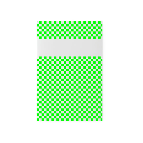 carnet de notes damier Vert fluo -Pantone 802