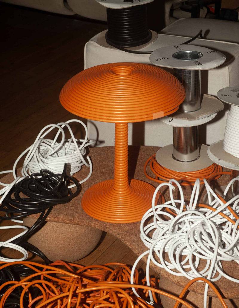 Athime de Crécy - Lampe "Kabelsalat" - édition classique orange