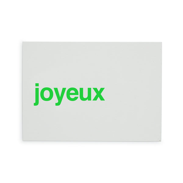 carte "joyeux" vert