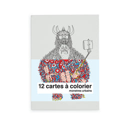 cartes à colorier "monstres urbains"
