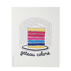 poster gâteau coloré