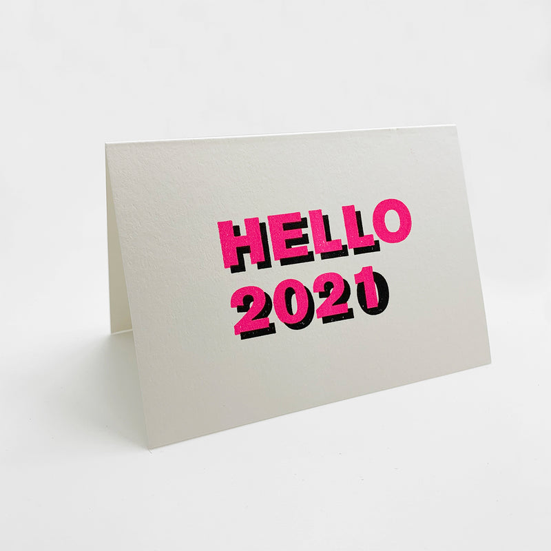 carte hell 2020/ hello 2021  rose/noir